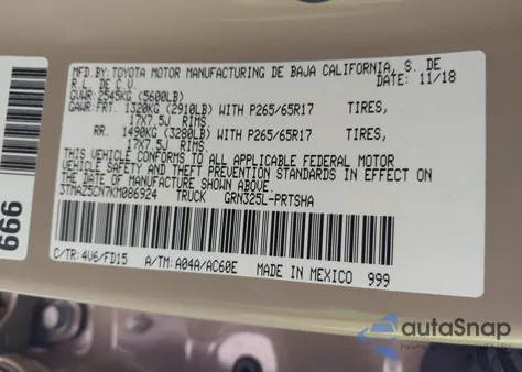 2019 Toyota Tacoma Trd Sport из США, поврежденный, VIN 3TMAZ5CN7KM086924